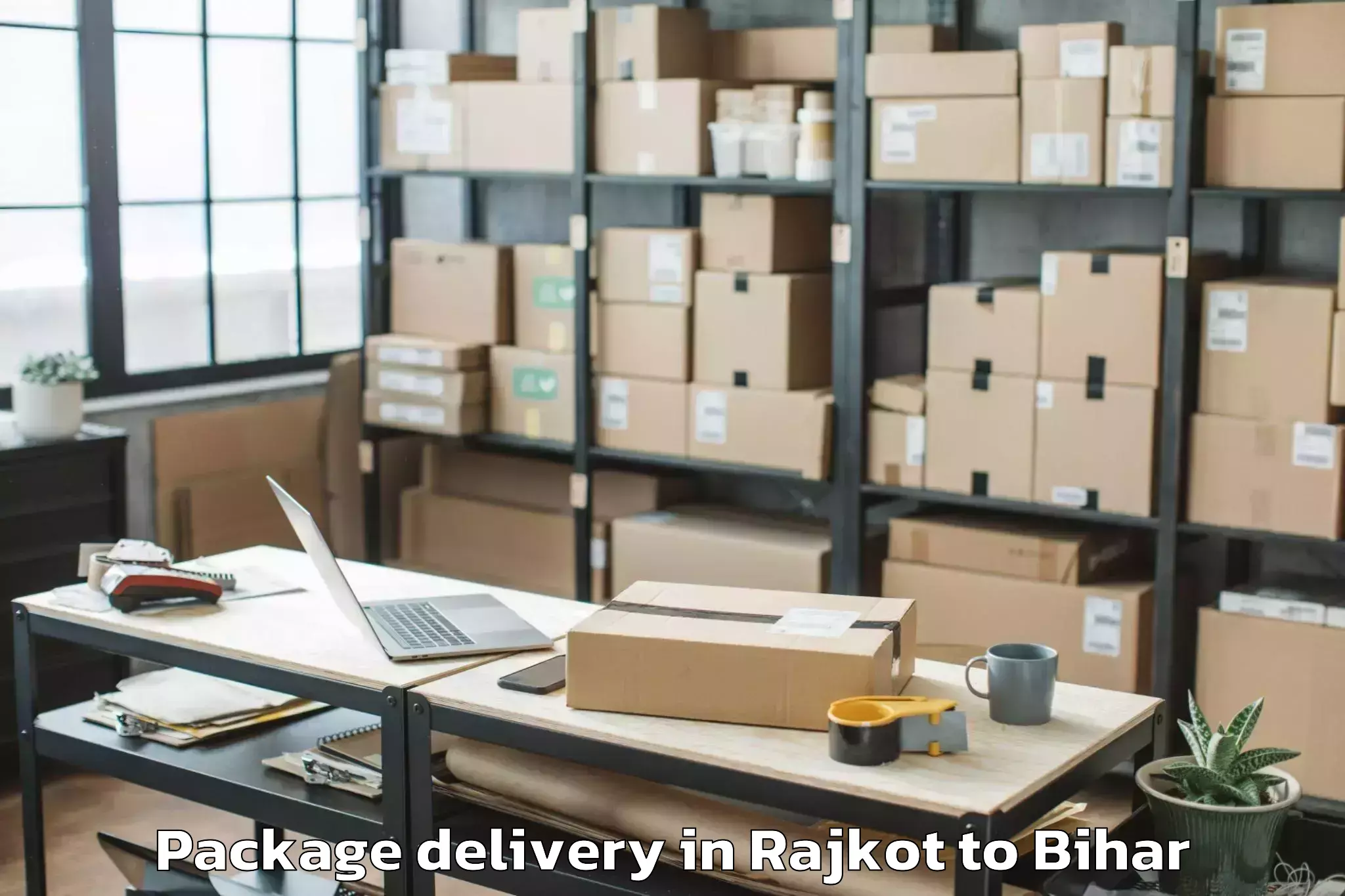 Reliable Rajkot to Waris Aliganj Package Delivery